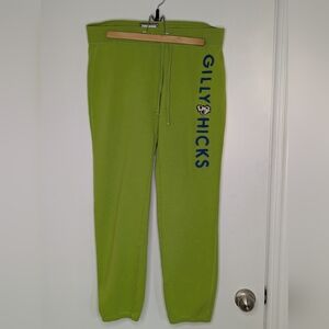 GILLY HICKS WOMENS SWEAT PANTS LIME GREE SIZE LARGE